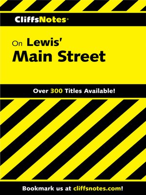cover image of CliffsNotes on Lewis' Main Street